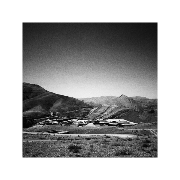 A village among the summits of the High Atlas mountains. Marrakech region, Morocco.